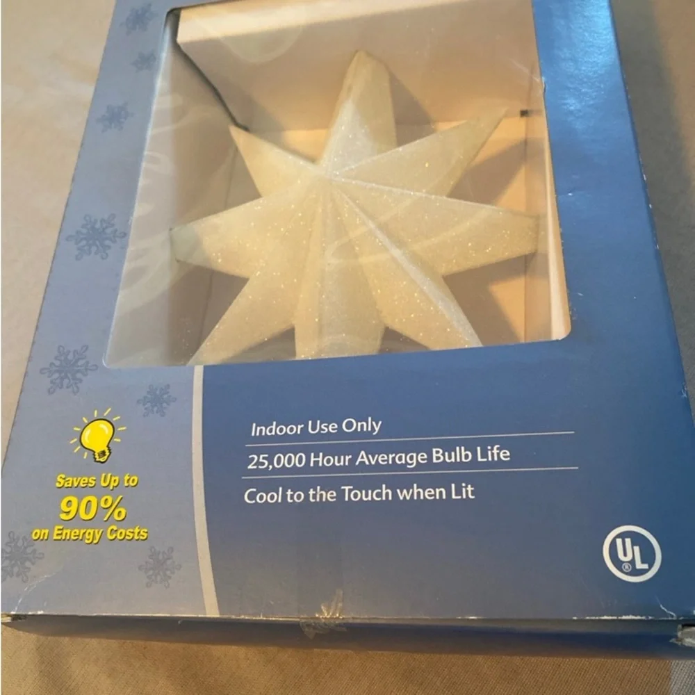 LED West Elm Christmas tree topper Star New